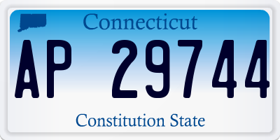 CT license plate AP29744