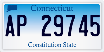 CT license plate AP29745