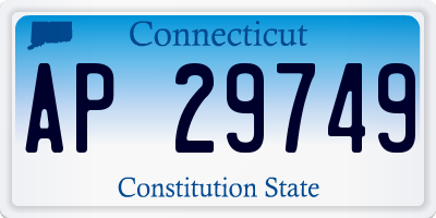 CT license plate AP29749