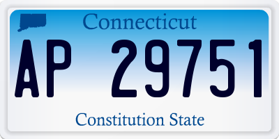 CT license plate AP29751