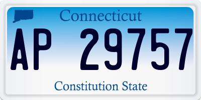 CT license plate AP29757