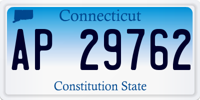 CT license plate AP29762