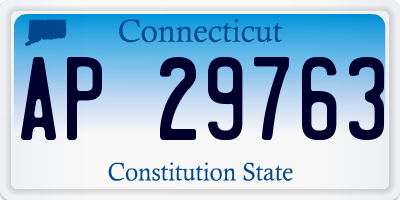 CT license plate AP29763