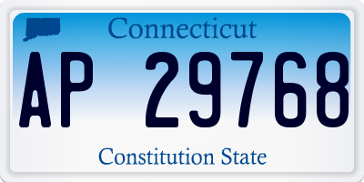 CT license plate AP29768
