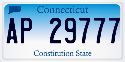 CT license plate AP29777
