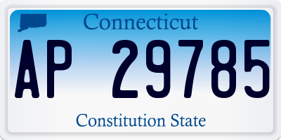 CT license plate AP29785
