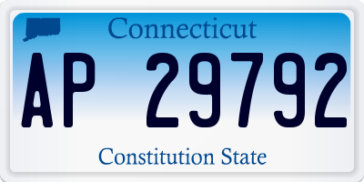 CT license plate AP29792