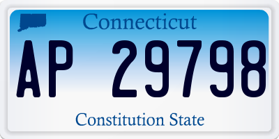 CT license plate AP29798