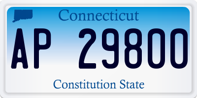 CT license plate AP29800