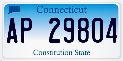 CT license plate AP29804