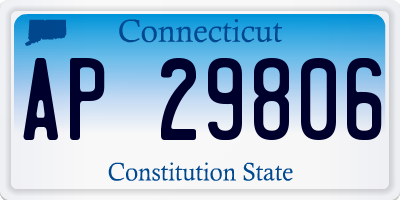 CT license plate AP29806