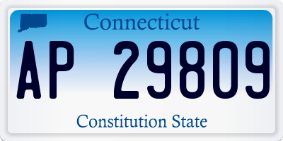 CT license plate AP29809