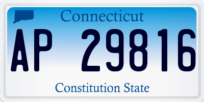 CT license plate AP29816