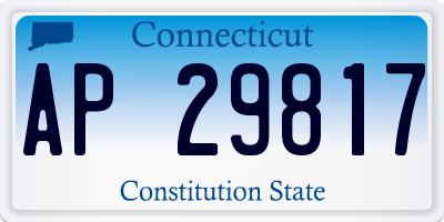 CT license plate AP29817