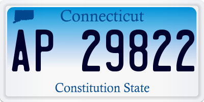 CT license plate AP29822