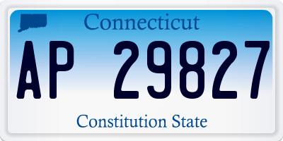 CT license plate AP29827