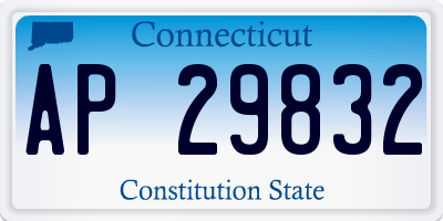 CT license plate AP29832