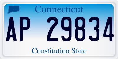 CT license plate AP29834
