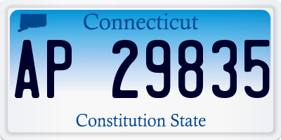 CT license plate AP29835