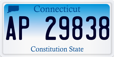 CT license plate AP29838