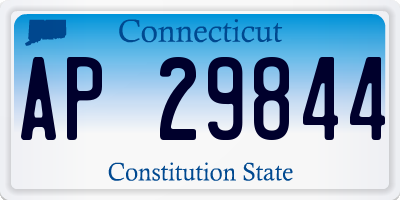CT license plate AP29844