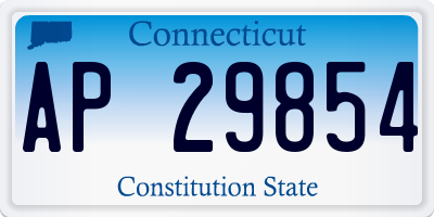 CT license plate AP29854