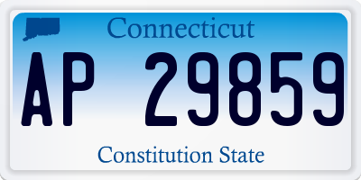 CT license plate AP29859