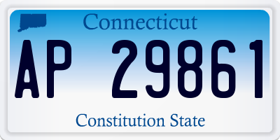 CT license plate AP29861