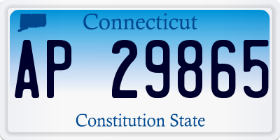CT license plate AP29865