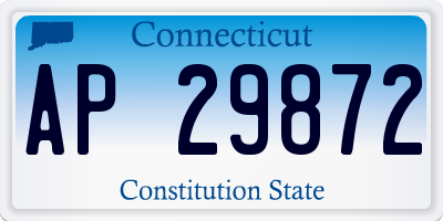 CT license plate AP29872