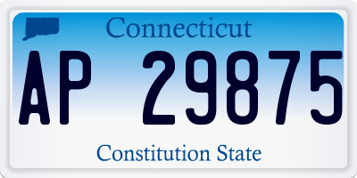 CT license plate AP29875