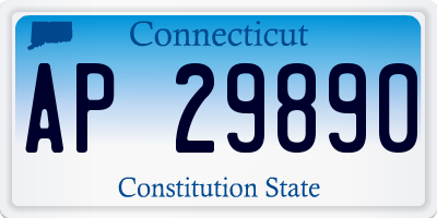 CT license plate AP29890