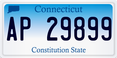 CT license plate AP29899
