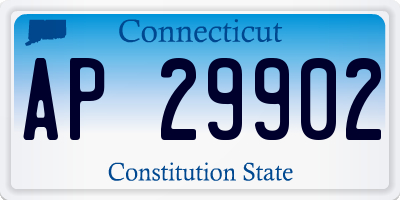 CT license plate AP29902