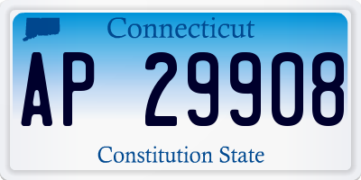 CT license plate AP29908