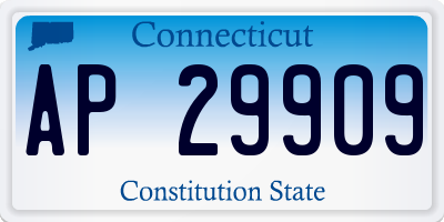 CT license plate AP29909