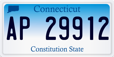 CT license plate AP29912