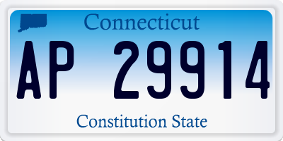 CT license plate AP29914