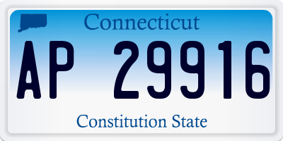 CT license plate AP29916