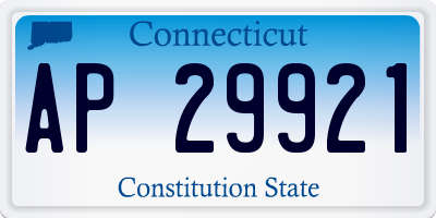 CT license plate AP29921