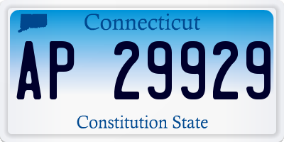 CT license plate AP29929