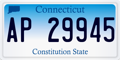 CT license plate AP29945