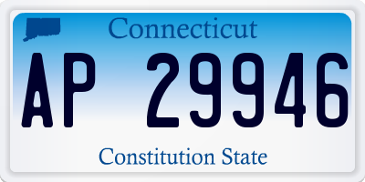 CT license plate AP29946