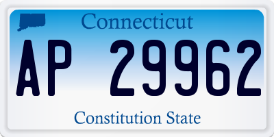 CT license plate AP29962