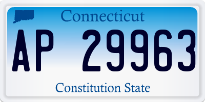 CT license plate AP29963