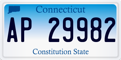 CT license plate AP29982