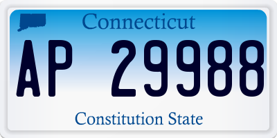 CT license plate AP29988