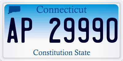 CT license plate AP29990