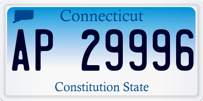 CT license plate AP29996