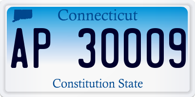 CT license plate AP30009